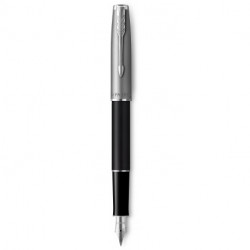 Ручка перьевая Parker SONNET Essentials Metal & Black Lacquer CT FP F 83 511