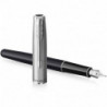 Ручка перова Parker SONNET Essentials Metal & Black Lacquer CT FP F 83 511