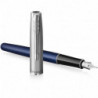 Ручка перьевая Parker SONNET Essentials Metal & Blue Lacquer CT FP F 83 711