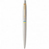 Шариковая ручка Parker JOTTER Stainless Steel GT BP Флаг сине-желтый 16032_T008c