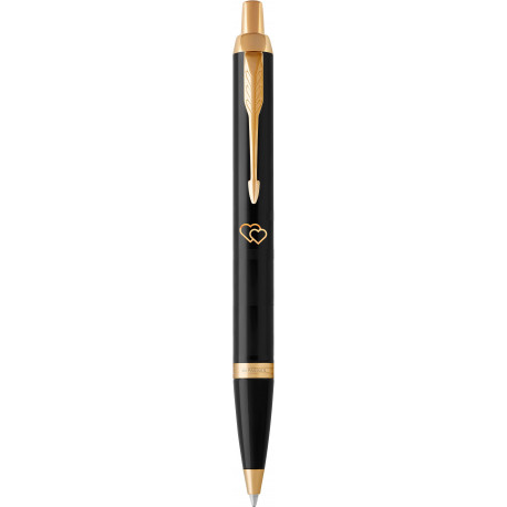 Шариковая ручка Parker IM Black GT BP Сердечки 22032_L021y