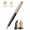 Ручка перьевая Parker SONNET SE Silver Fougere & Black GT FP F 88 511