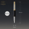 Ручка перьевая Parker SONNET Metal & Black Lacquer GT FP F 68 111