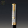 Ручка перьевая Parker SONNET Metal & Black Lacquer GT FP F 68 111