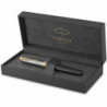 Ручка перьевая Parker SONNET Metal & Black Lacquer GT FP F 68 111