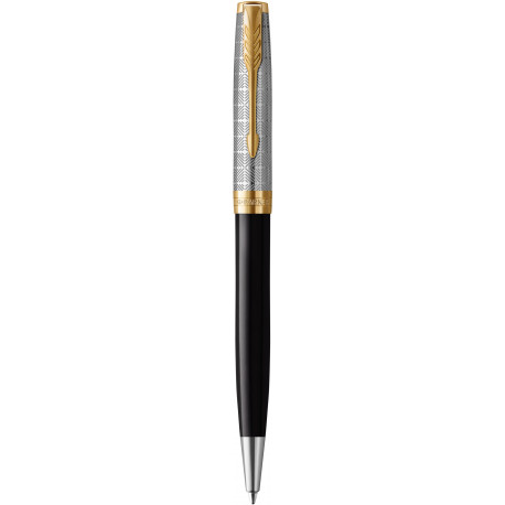 Ручка кулькова Parker SONNET Metal & Black Lacquer GT BP 68 132