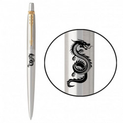 Ручка шариковая Parker JOTTER ZODIAC Stainless Steel GT BP Зеленый Дракон 16032_Z301b