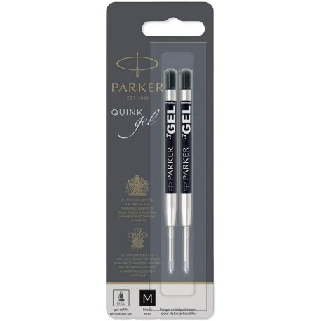 Стрижні Parker GEL гелев. чорн. М блістер 2шт 10 332BK2