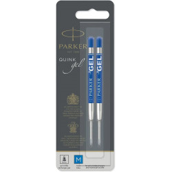 Стержни Parker GEL гелев. син. М блистер 2шт 10 332BLU2