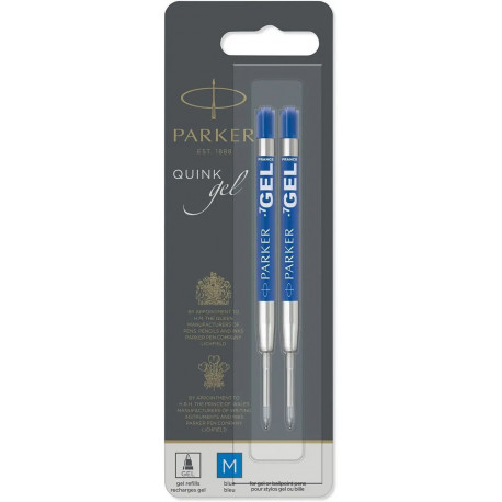 Стержни Parker GEL гелев. син. М блистер 2шт 10 332BLU2