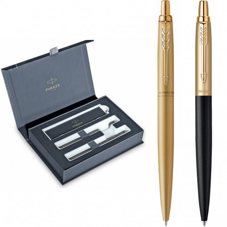 Набор Parker JOTTER XL Monochrome Gold GT BP + Matt Black & Gold GT BP (2 шариковые ручки)