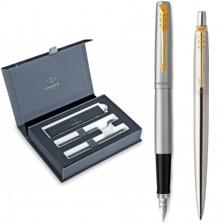 Набір Parker JOTTER Stainless Steel GT FP+BP (перова + кулькова)