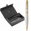 Набір Parker SONNET Silver Mistral GT BP (кулькова ручка + шкіряний чохол)