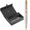 Набір Parker SONNET Silver Mistral GT BP (кулькова ручка + шкіряний чохол)