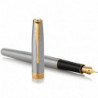 Набор Parker SONNET Stainless Steel GT FP F (перьевая ручка + блокнот Parker)