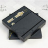 Набір Parker SONNET Stainless Steel GT BP (кулькова ручка + блокнот Parker)