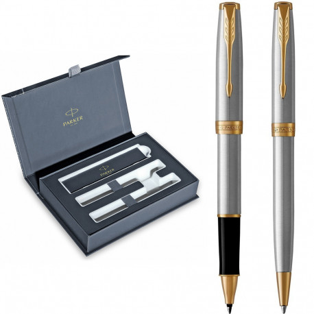 Набор Parker SONNET Stainless Steel GT RB+BP (роллер + шариковая)