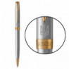 Ручка кулькова Parker SONNET UKRAINE Stainless Steel GT BP Тризуб біл. 84132_T001w