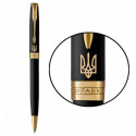 Ручка кулькова Parker SONNET UKRAINE Matte Black Lacquer GT BP Тризуб 84832_T001y