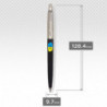 Ручка шариковая Parker JOTTER Originals UKRAINE Black CT BP Трезубец фигурный на фоне флага 15632_T1026u