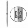Ручка шариковая Parker JOTTER UKRAINE Stainless Steel CT BP Трезубец ОУН (глад.) 16132_T030t
