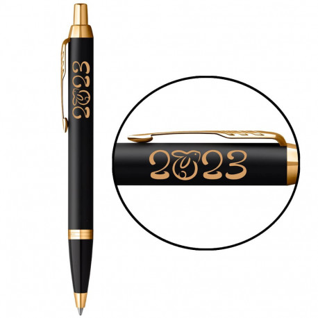 Ручка шариковая Parker IM Black GT BP Год Кролика 22032_Z211y