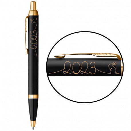 Ручка шариковая Parker IM Black GT BP 2023 Год Кролика 22032_Z212y