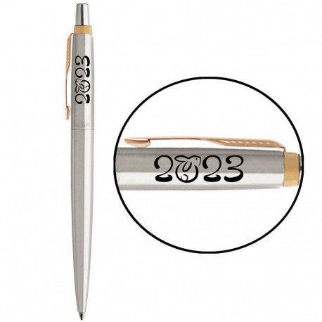 Ручка шариковая Parker JOTTER Stainless Steel GT BP Год Кролика 16032_Z211b