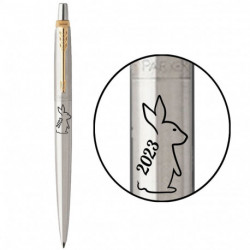 Ручка шариковая Parker JOTTER Stainless Steel GT BP Кролик 2023 16032_Z208b