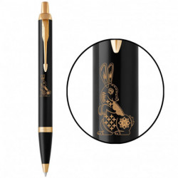 Ручка шариковая Parker IM Black GT BP Веселый Кролик 22032_Z207y