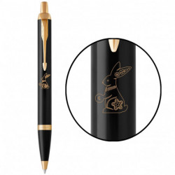 Ручка шариковая Parker IM Black GT BP Рождественский Кролик 22032_Z209y
