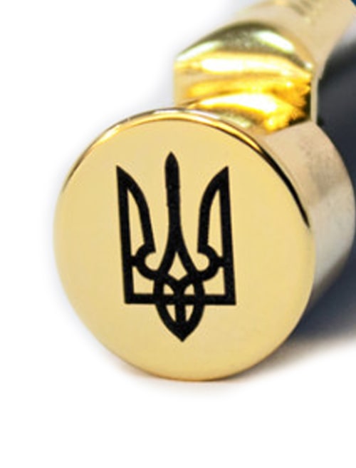 Ручка шариковая Parker URBAN Muted Black GT BP Трезубец на торце 30035_TR