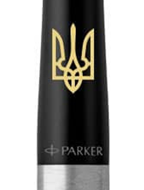 Ручка шариковая Parker URBAN UKRAINE Muted Black CT BP Трезубец 30135_T001y
