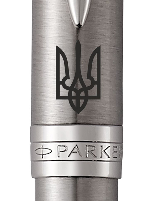 Ручка кулькова Parker SONNET UKRAINE Stainless Steel CT BP Тризуб 84232_T001b